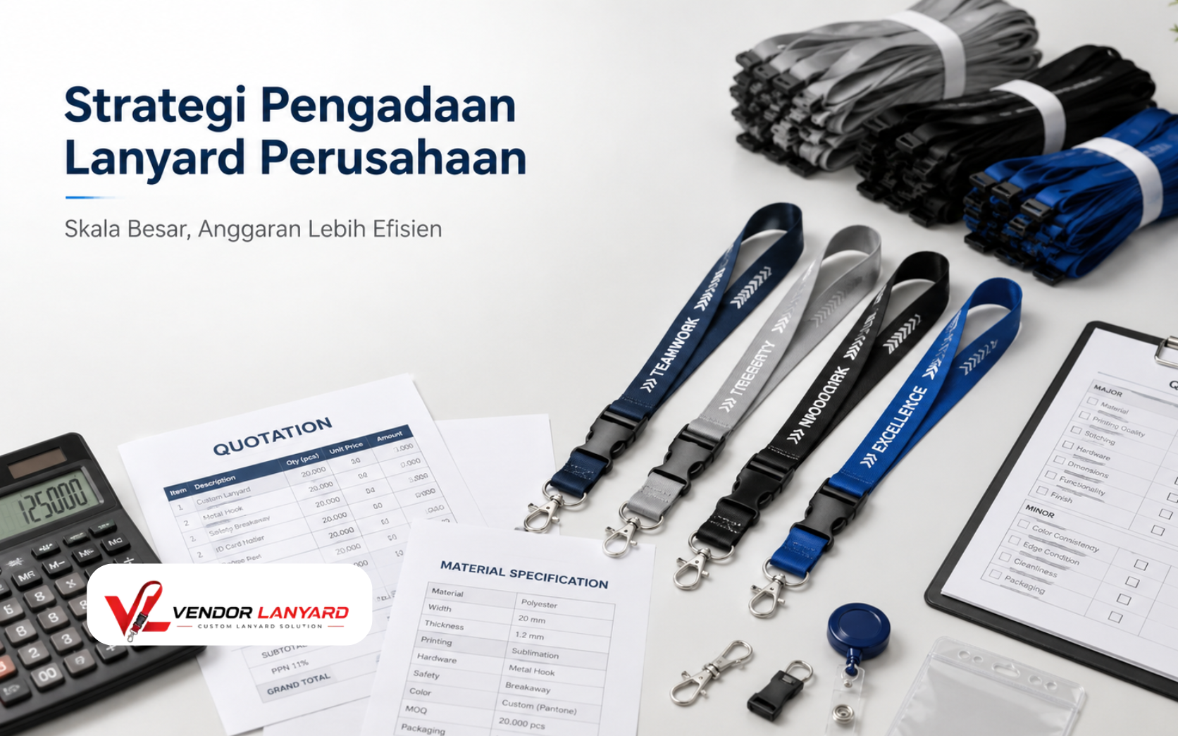 Strategi Pengadaan Lanyard Perusahaan Skala Besar agar Anggaran Lebih Efisien