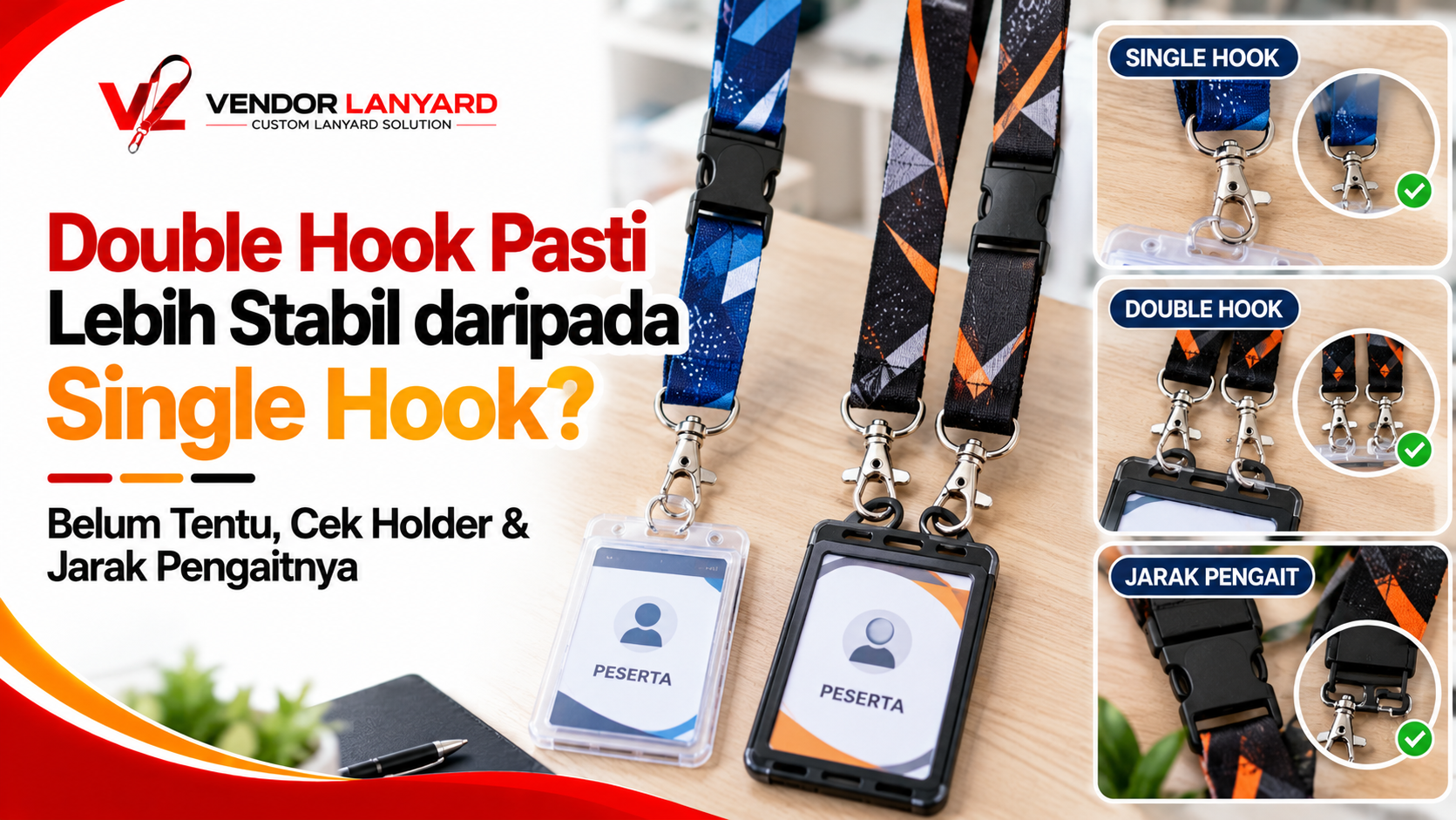Lanyard Single Hook vs Double Hook, Mana yang Cocok?