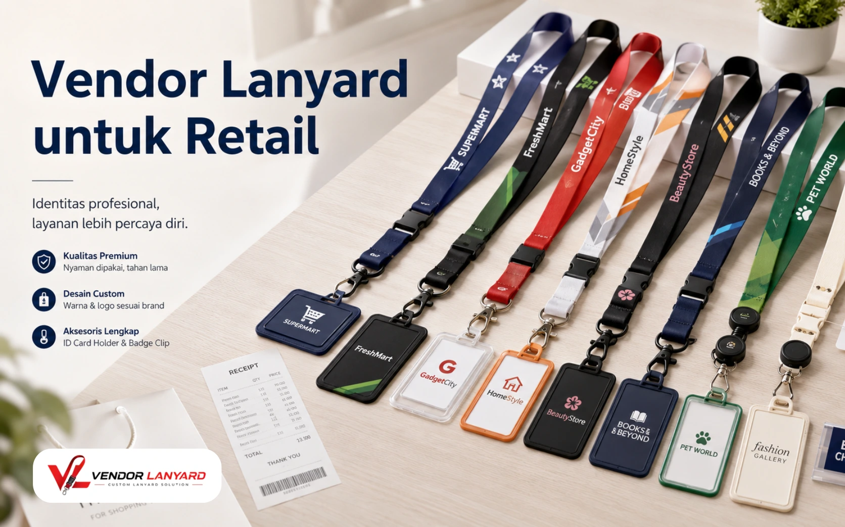 Vendor Lanyard untuk Retail hingga Custom, Sesuai dengan Kebutuhan