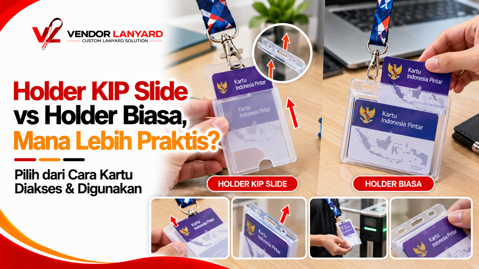 Holder KIP Slide untuk ID Card untuk Pengadaan Perusahaan