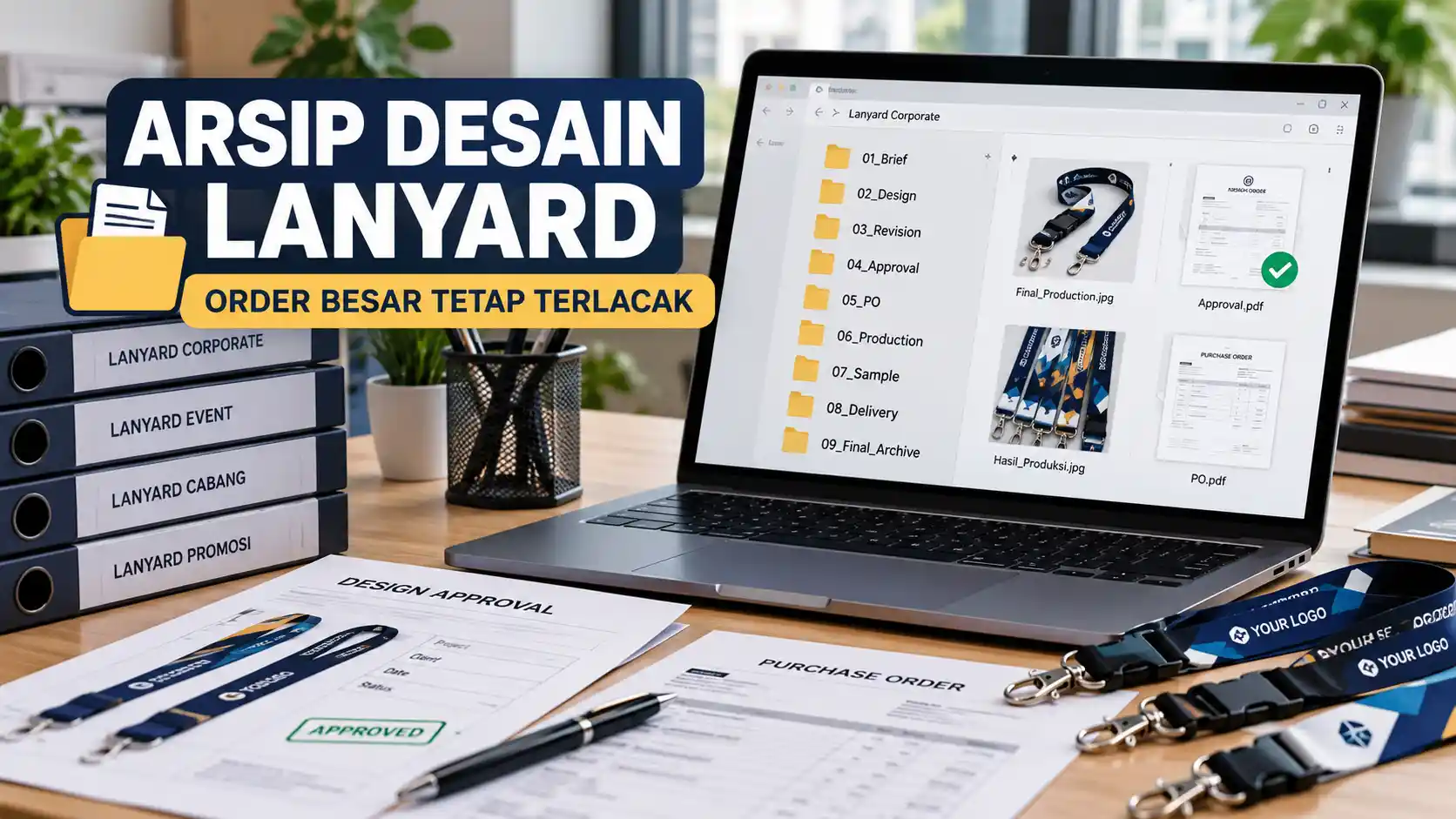Pengarsipan Desain Lanyard untuk Order Besar, Bagaimana Menjaga File Tetap Terlacak?