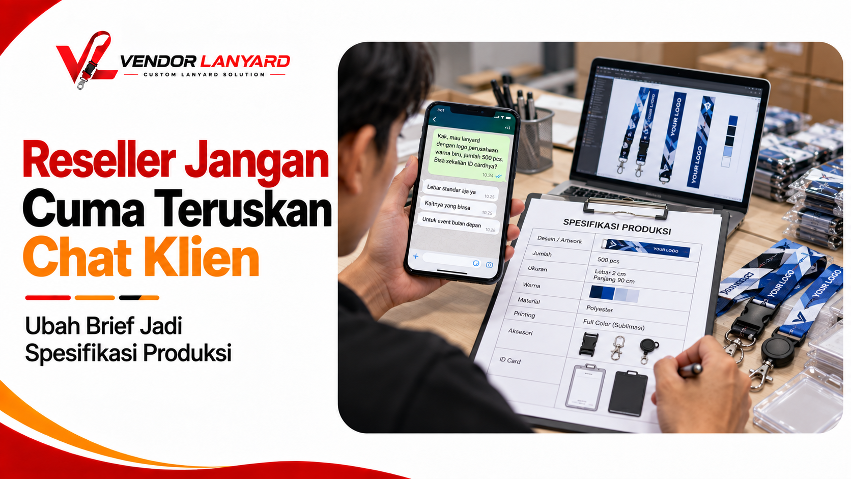 Supplier Lanyard untuk Reseller: Persiapan Sebelum Produksi