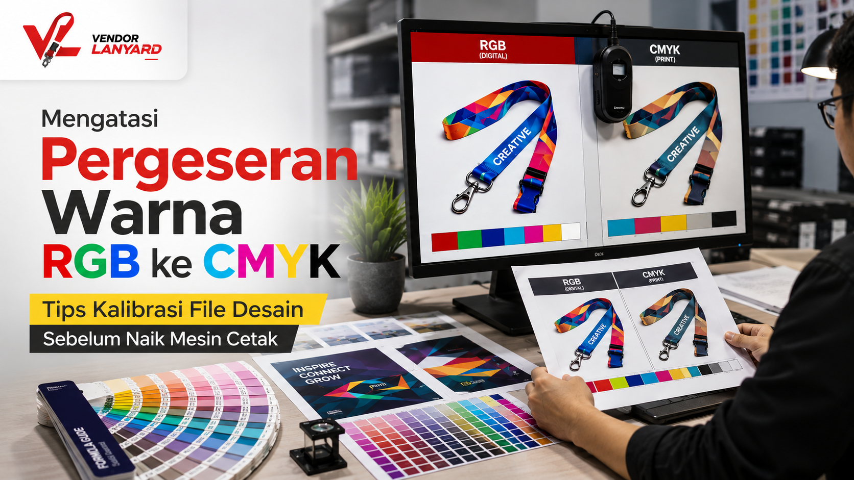 Mengatasi Pergeseran Warna RGB ke CMYK: Tips Kalibrasi File Desain Sebelum Naik Mesin Cetak