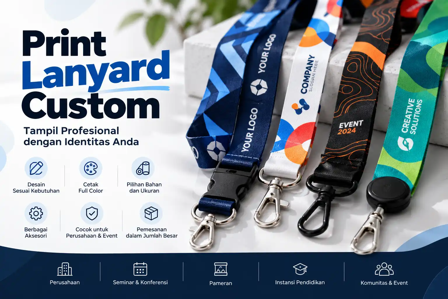 Print Lanyard Custom untuk Perusahaan dan Event