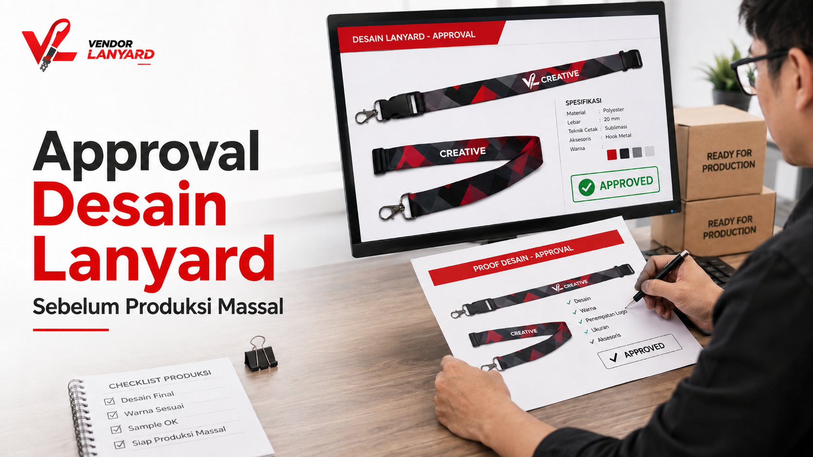 Approval Desain Lanyard Sebelum Produksi Massal