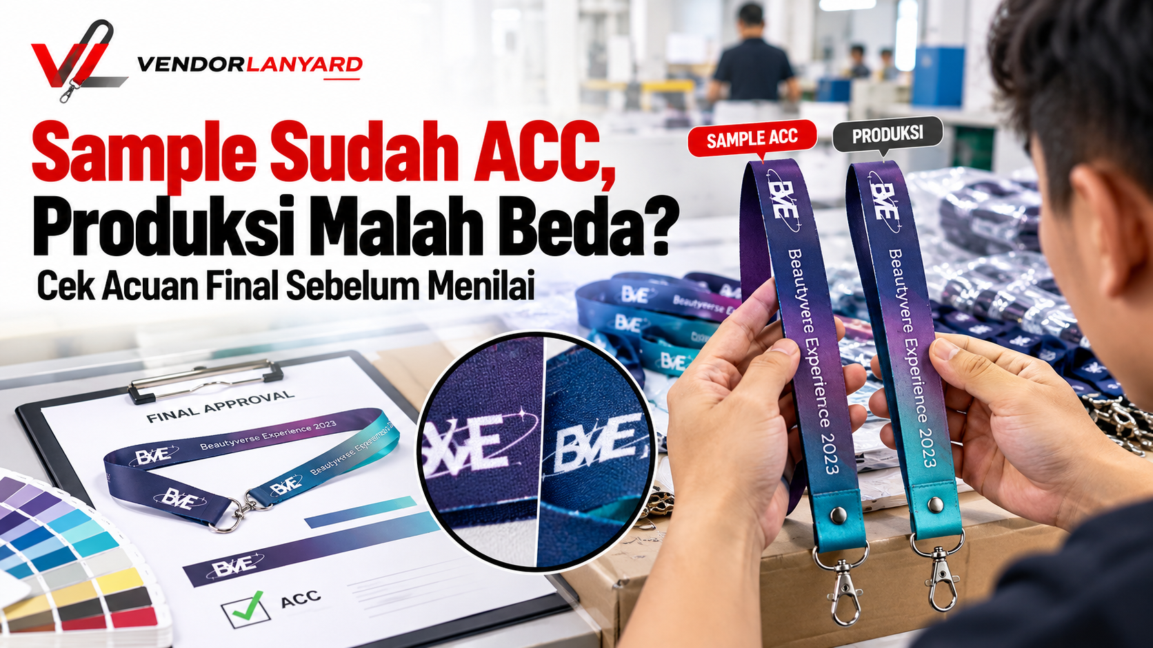 Apa yang Harus Terjadi Jika Sample Lanyard Berbeda dengan Hasil Produksi Massal?