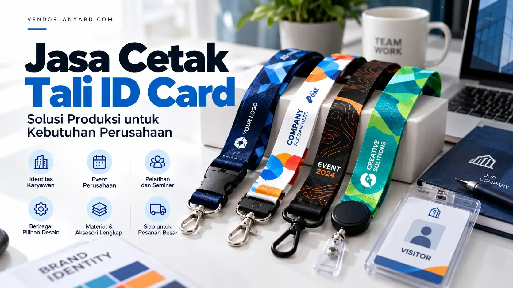 Jasa Cetak Tali ID Card untuk Perusahaan