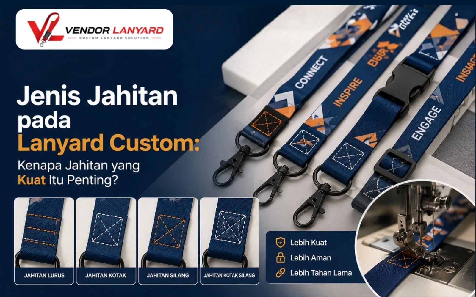 Jenis Jahitan pada Lanyard Custom: Kenapa Jahitan yang Kuat Itu Penting?