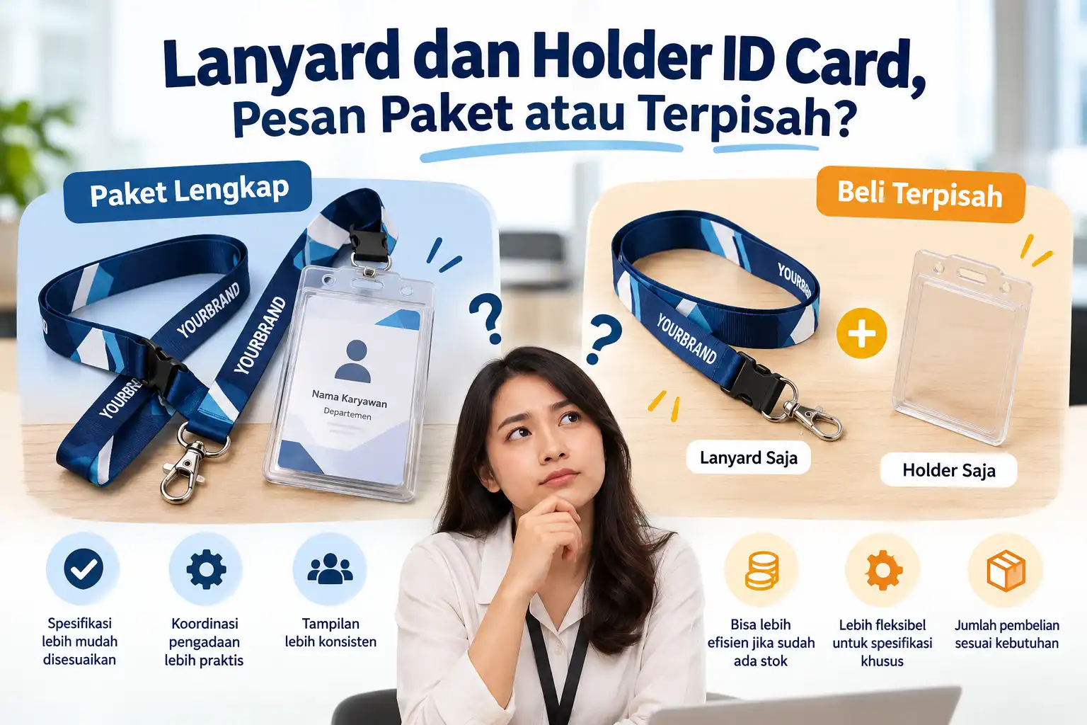 Apakah Lanyard dan Holder ID Card Sebaiknya Dipesan dalam Satu Paket?