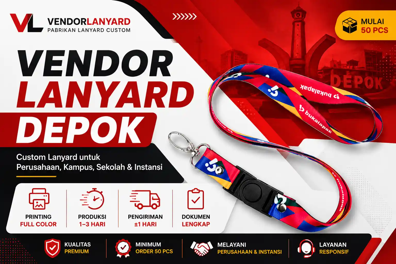 Vendor Lanyard Depok untuk Perusahaan, Kampus, Sekolah, dan Instansi