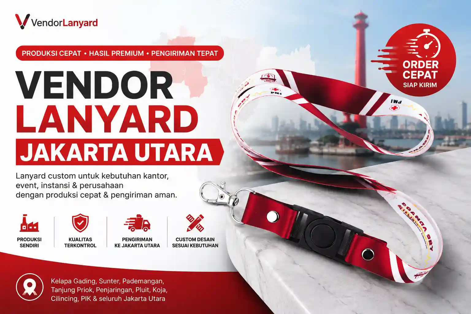 Vendor Lanyard Jakarta Utara untuk Order Cepat & Grosir