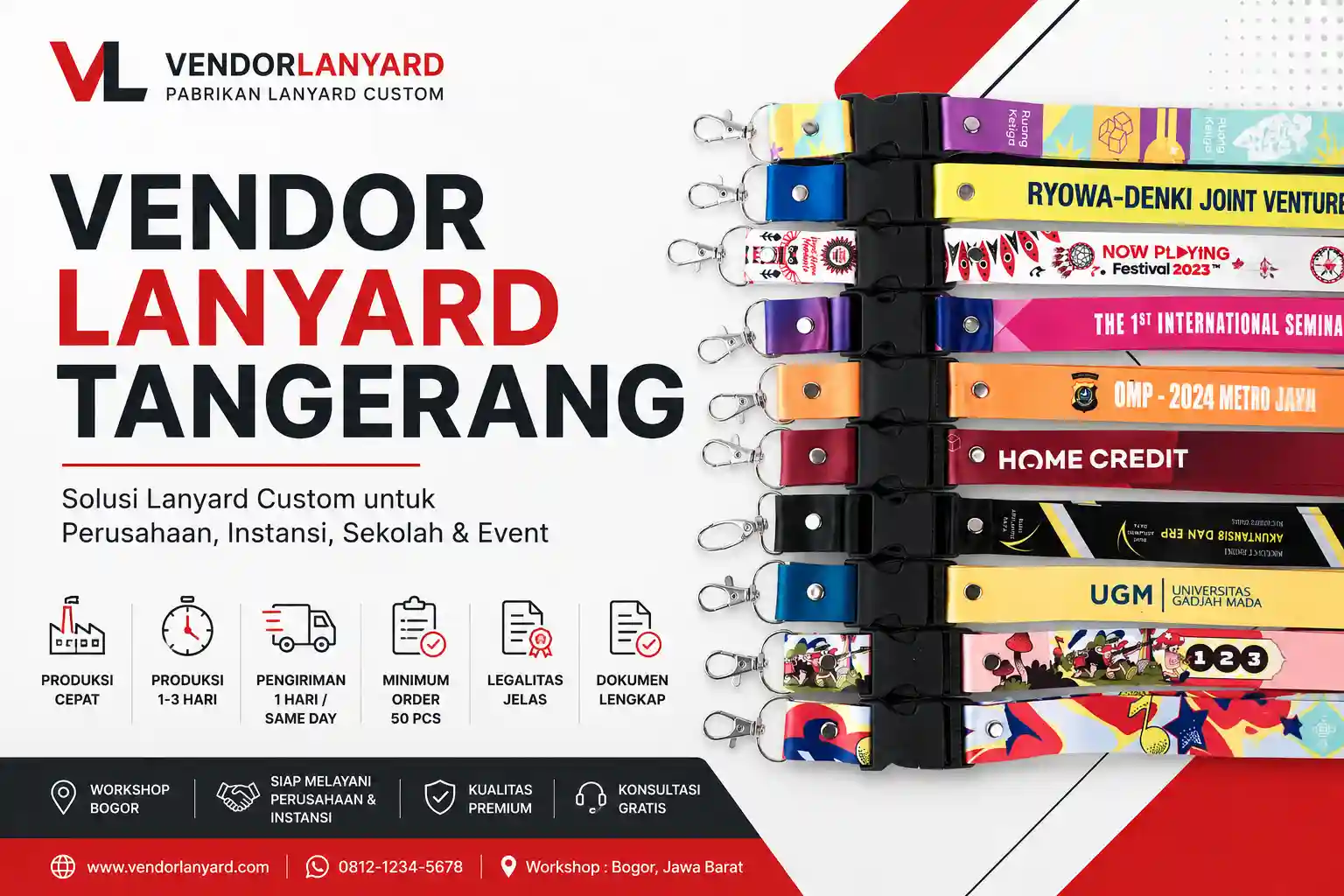 Vendor Lanyard Tangerang untuk Perusahaan, Instansi, Sekolah, dan Event